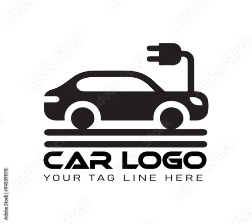 Car minimal black and white logo ,logo design ,car logo ,car logos , car