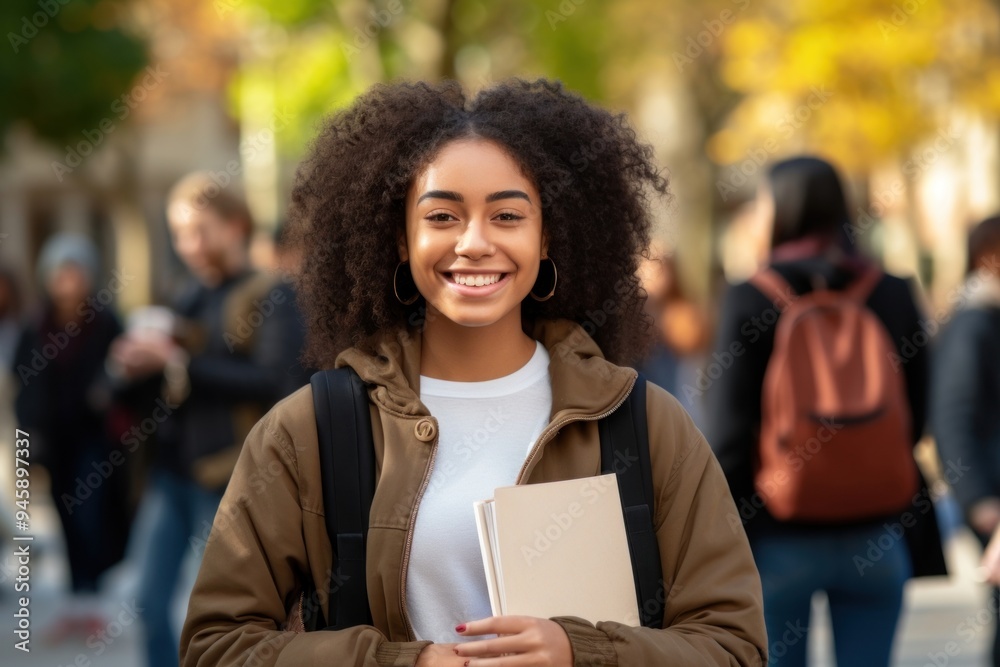 Fototapeta premium Student smiling female adult.
