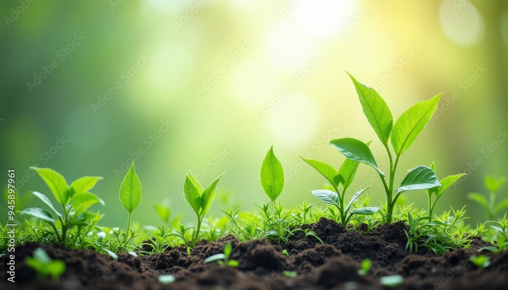 New beginnings sprout from the earth New beginnings sprout from the earth