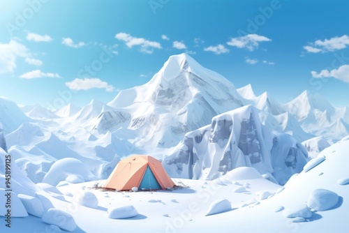 Outdoors camping cartoon nature. photo