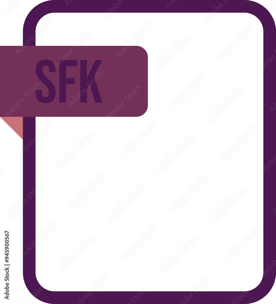 Obraz premium SFK File rectangular icon