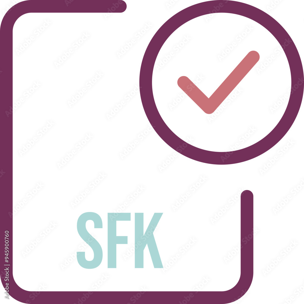 SFK ip file icon with black checked mark SFK ip file icon with black checked mark