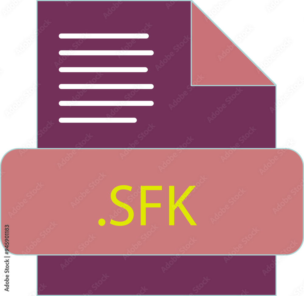 SFK File extention icon old minimal color fill SFK File extention icon old minimal color fill