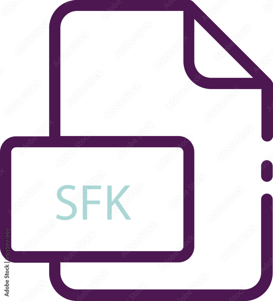 SFK File icon with bold outline SFK File icon with bold outline