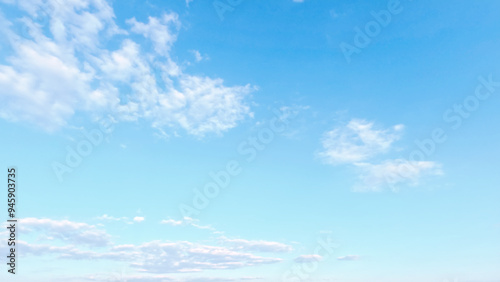 beautiful big bright clouds in the blue sky background - photo of nature