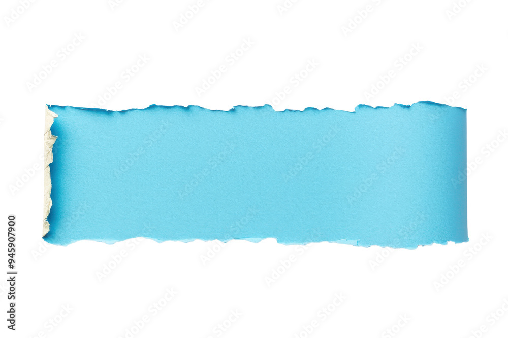 An artistic piece of torn sky blue paper with a rustic edge, ideal for backgrounds or creative design projects. An artistic piece of torn sky blue paper with a rustic edge, ideal for backgrounds or creative design projects.