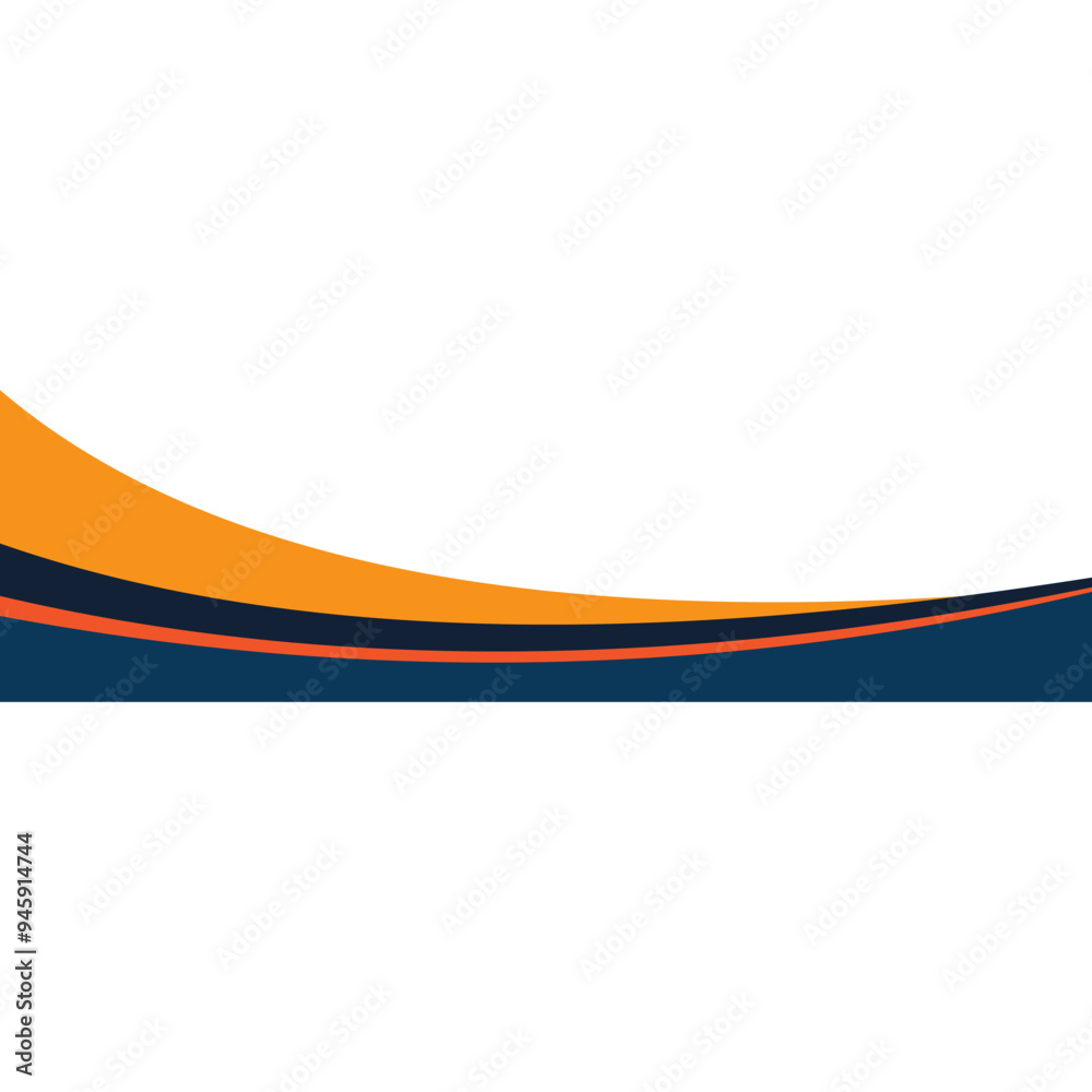 Fototapeta premium Business Wave Border