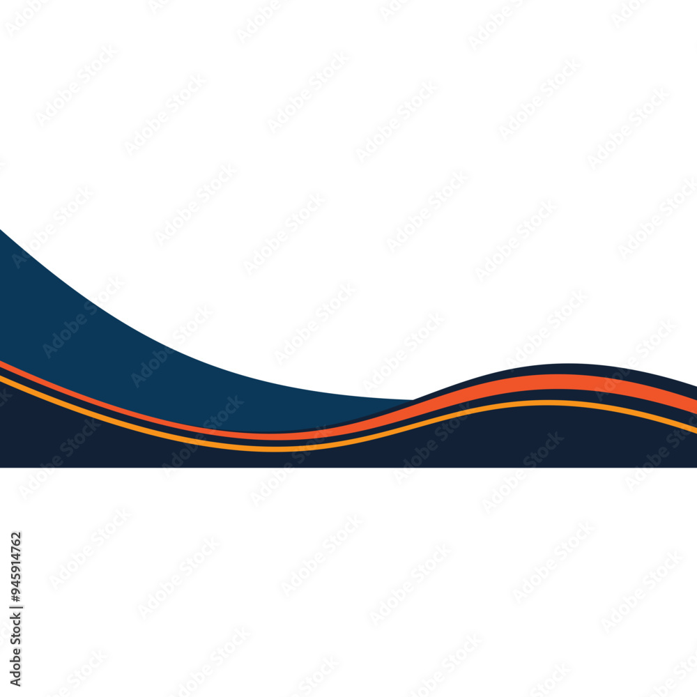 Fototapeta premium Business Wave Border