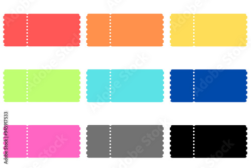 blank fill for coupons and tickets. multi-colored with gradient