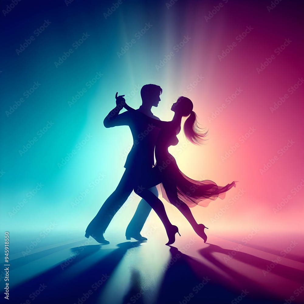 scenic view of a silhouette of a couple performing a dance scenic view of a silhouette of a couple performing a dance