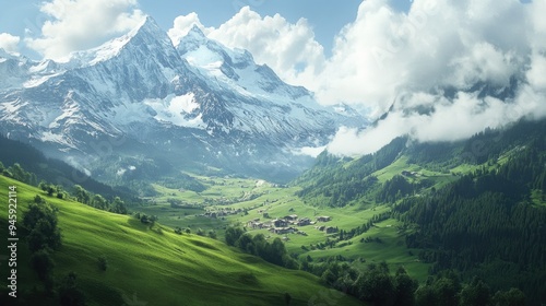 Majestic Mountain Landscape in the Swiss Alps