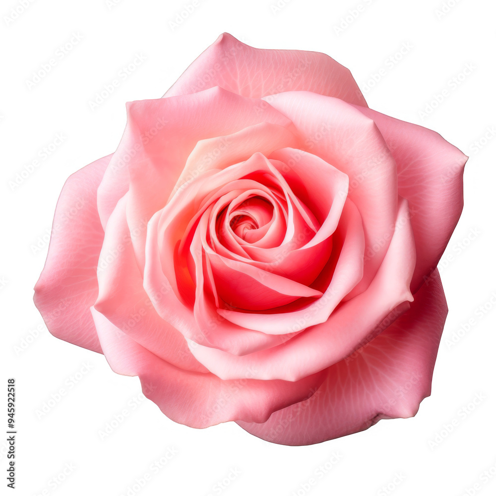 Pink Rose Isolated on a Transparent Background