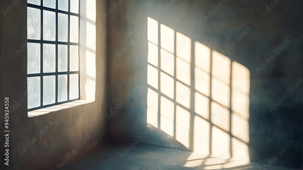 Luminous Window A Conceptual Play of Light and Shadow Casting Geometric Patterns and Silhouettes for a Serene Inspiring Interior Space Luminous Window A Conceptual Play of Light and Shadow Casting Geometric Patterns and Silhouettes for a Serene Inspiring Interior Space