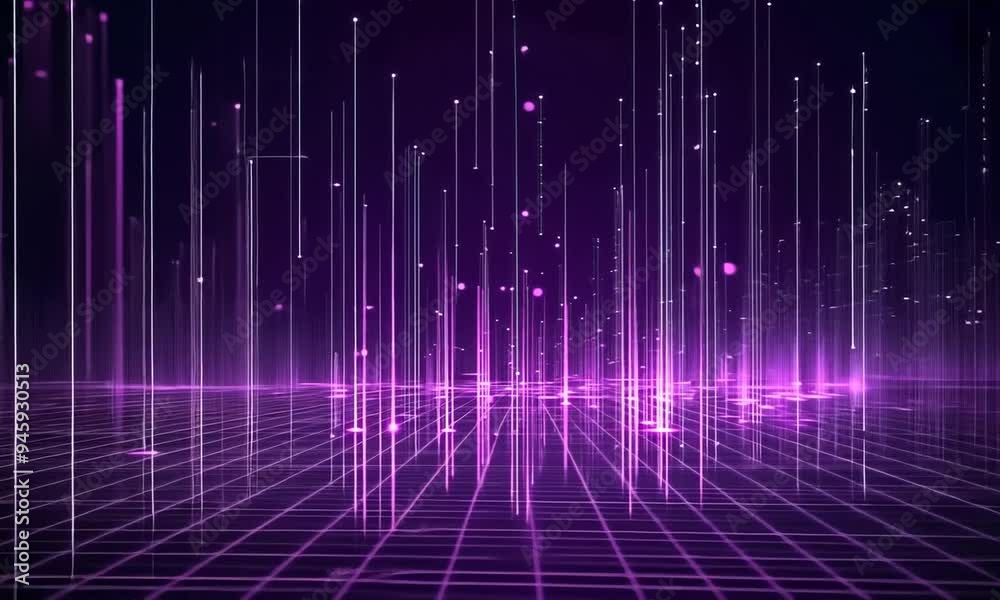 Abstract Purple Digital Network, Cyber Space Abstract Purple Digital Network, Cyber Space