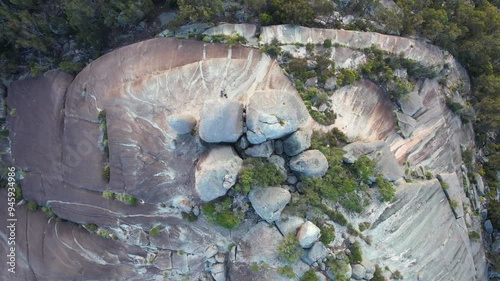 Aerial view of majestic rock formations and boulders in Girraween National Park, Stanthorpe, Queensland, Australia. photo