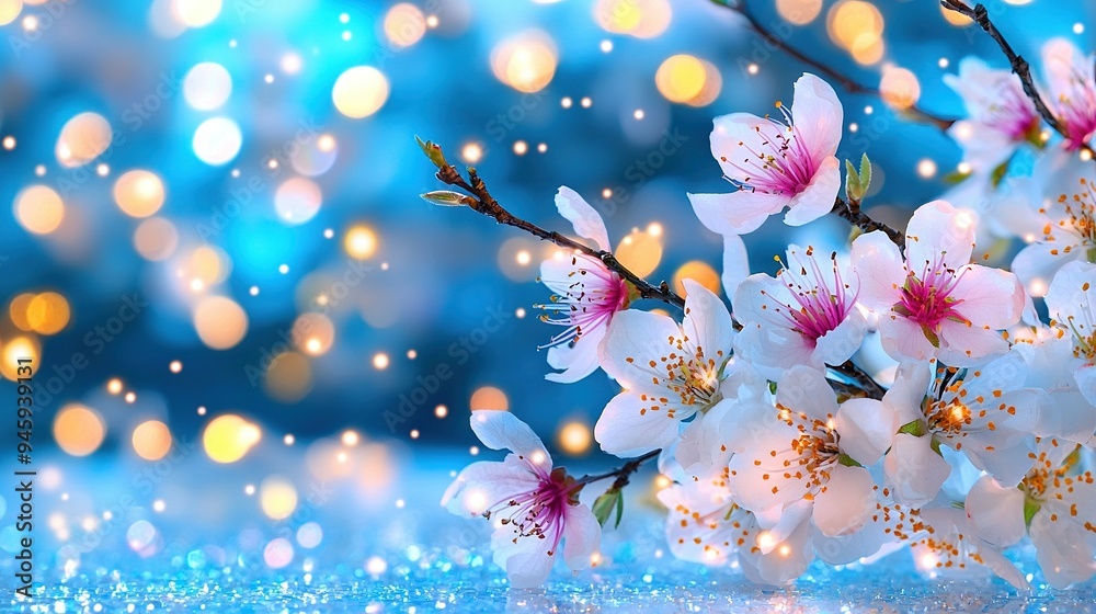   A macro shot of a bouquet with hazy out-of-focus lighting in the foreground and backdrop