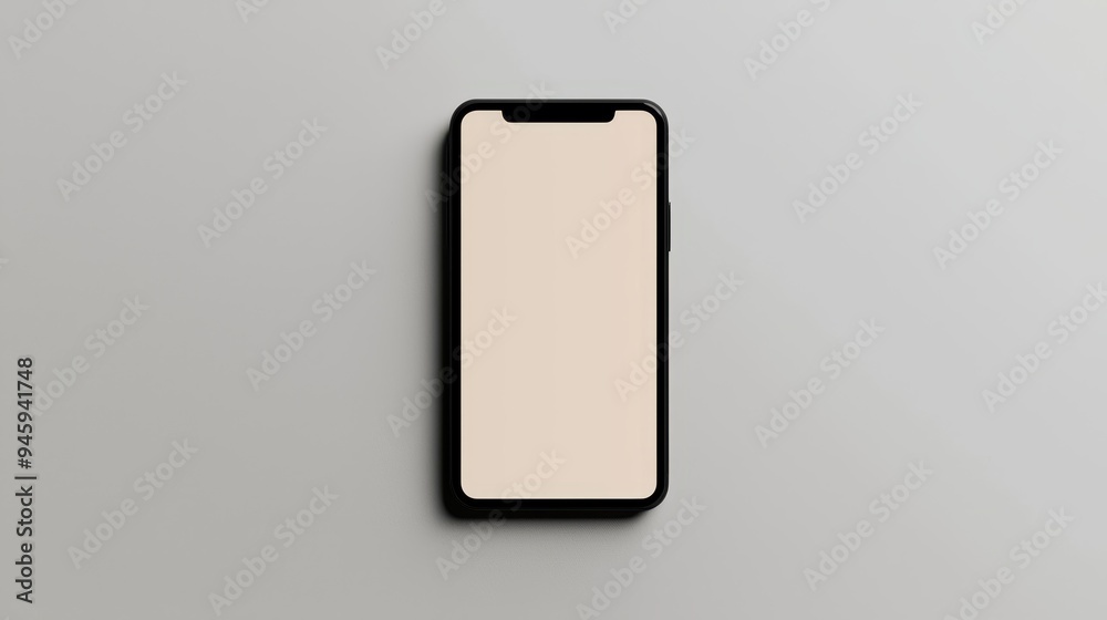 A simple app icon mock-up on a smartphone screen, with a plain background emphasizing the design A simple app icon mock-up on a smartphone screen, with a plain background emphasizing the design