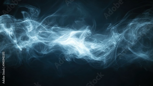 Ethereal swirl of soft smoke trails and light streams creating a mysterious atmosphere against a dark background, evoking a sense of intrigue and wonder.