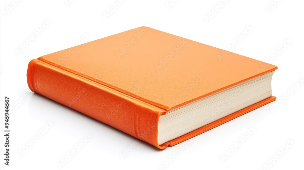 Orange Book on White Background Orange Book on White Background