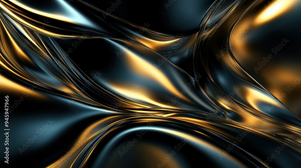 A swirl of dark gold and black curves with a touch of light gold in a smooth, abstract design displaying ultrafine details and circular patterns. A swirl of dark gold and black curves with a touch of light gold in a smooth, abstract design displaying ultrafine details and circular patterns.