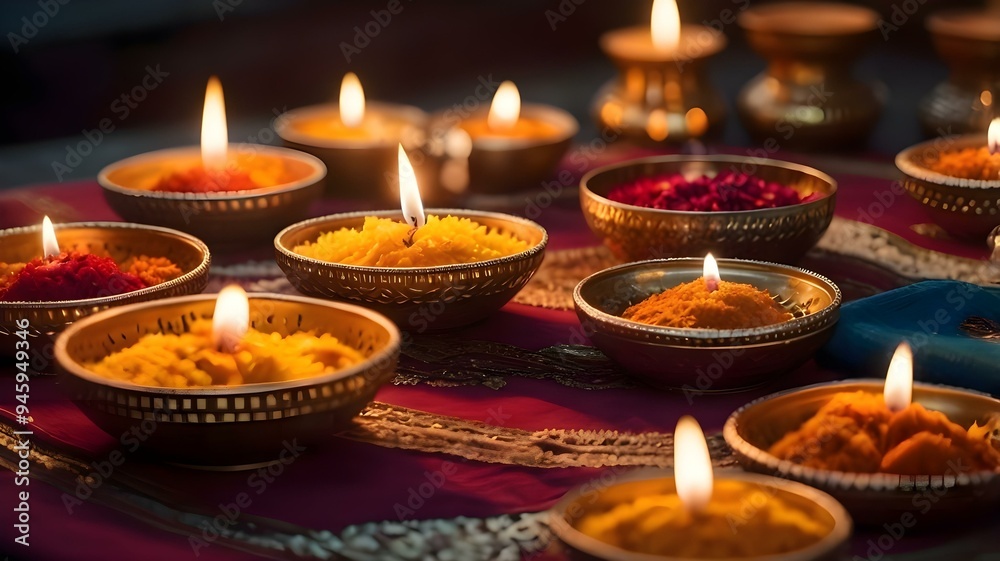 Diwali wallpaper with many candle (dia) Happy Diwali Abstract background Diwali wallpaper with many candle (dia) Happy Diwali Abstract background
