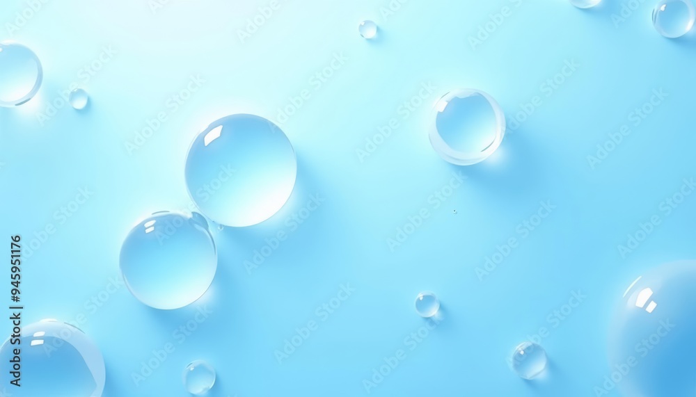 Bubbles of joy floating on a blue canvas Bubbles of joy floating on a blue canvas