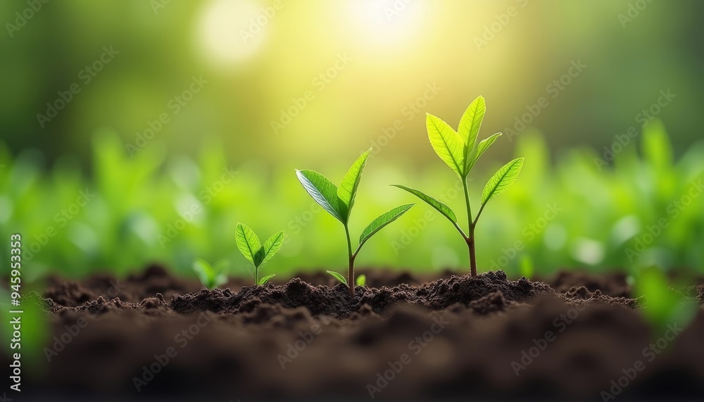 New beginnings sprout from the earth New beginnings sprout from the earth