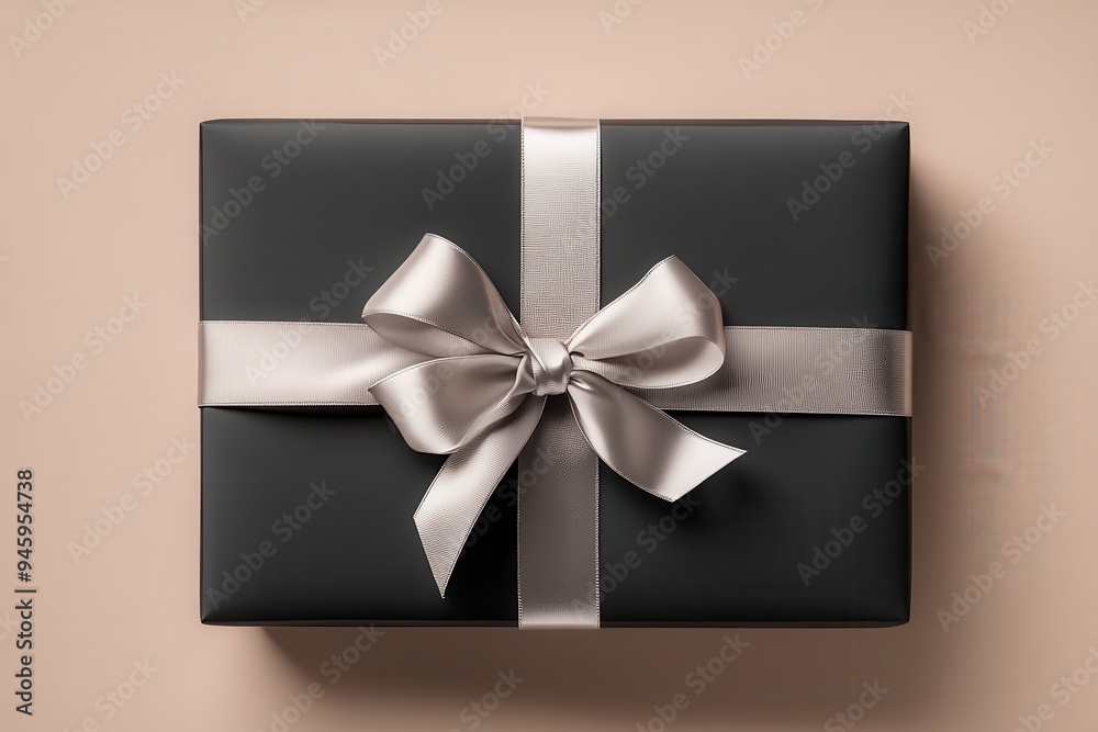 A neatly wrapped black gift box with a satin ribbon, symbolizing celebration and giving. A neatly wrapped black gift box with a satin ribbon, symbolizing celebration and giving.
