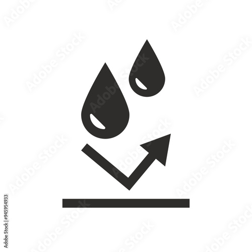 protection of water icon, anti moisture surface, barrier of leakage and dampness, vector illustration eps 10 