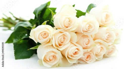 A Delicate Bouquet of White Roses