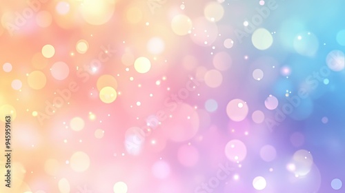 Delicate pastel color abstract background with soft bokeh effects, illustrated in a vector format for a dreamy feel.