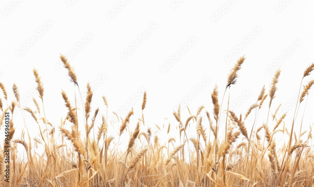 Horizontal wheat ears isolated on a white background with clipping path. Full Depth of field Horizontal wheat ears isolated on a white background with clipping path. Full Depth of field