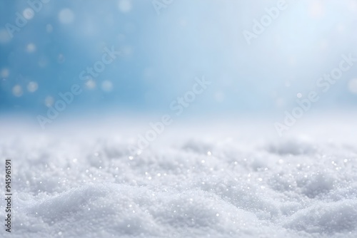 Blue christmas background with snow