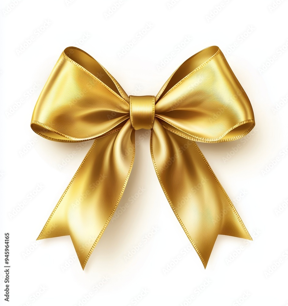 Isolated gold gift bow on white created with Stock Isolated gold gift bow on white created with Stock