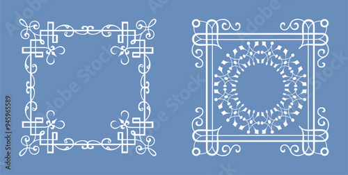 Square Doily Vector Pack Art