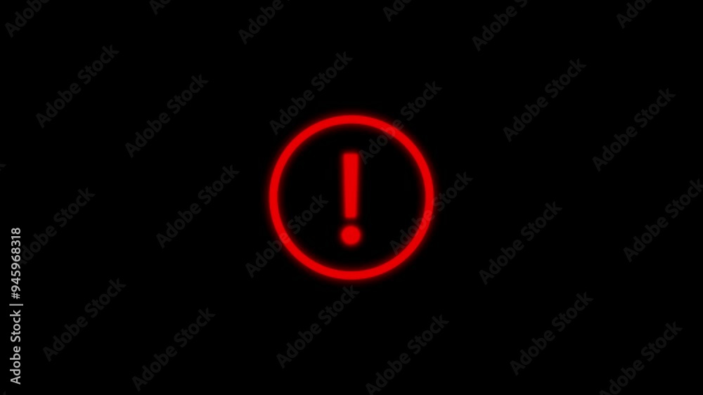 Alert , warning, risk, prohibition icon animation on black background. Alert , warning, risk, prohibition icon animation on black background.