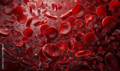 red blood cells medical background banner