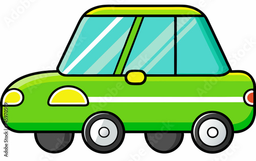 Green car stock illustration