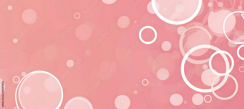 An Abstract Pink Background with Scattered White Circles An Abstract Pink Background with Scattered White Circles
