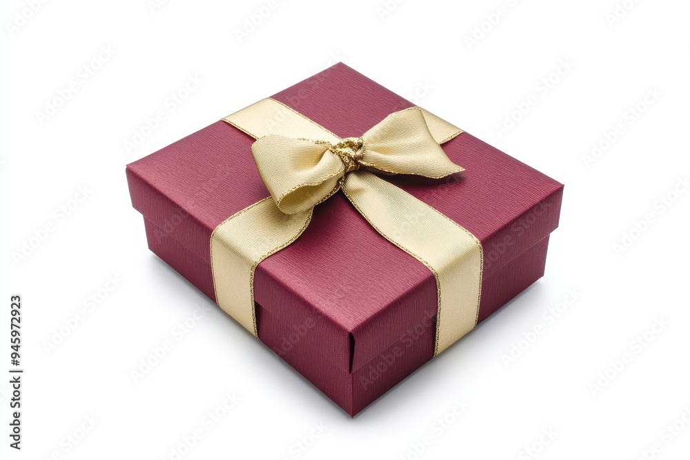 A red gift box with a gold ribbon, symbolizing celebration and giving. A red gift box with a gold ribbon, symbolizing celebration and giving.