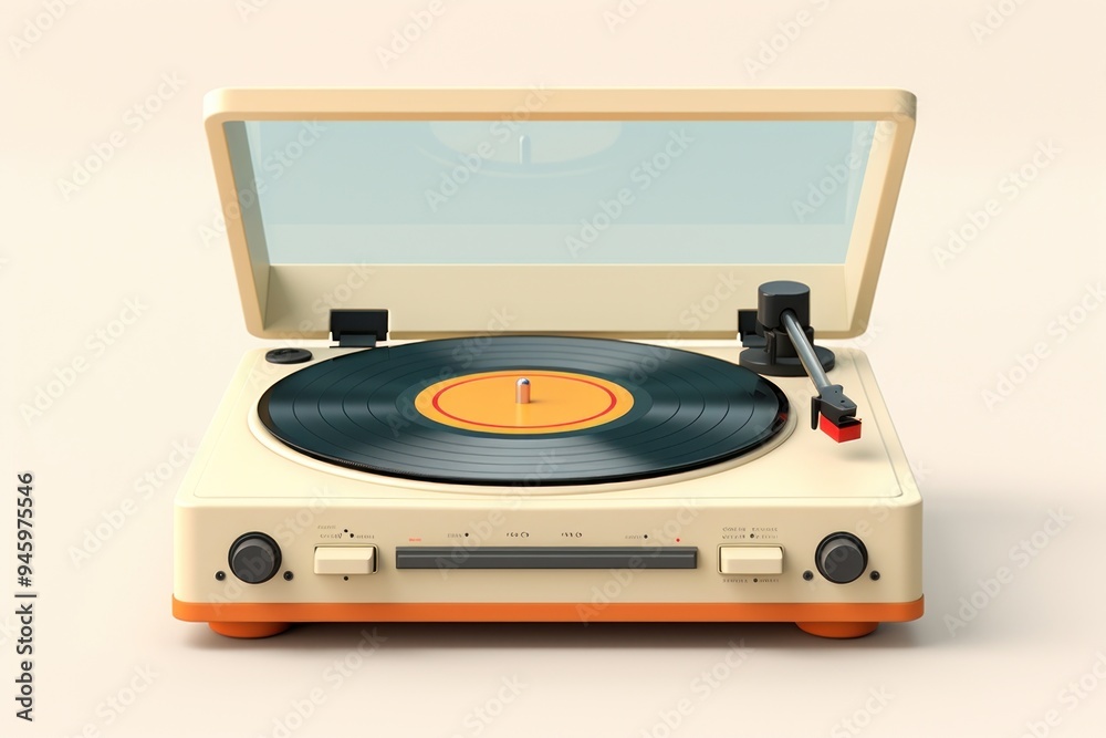 Fototapeta premium Electronics record vinyl record technology.