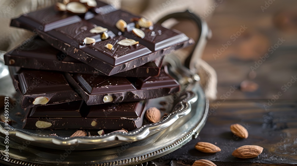 Dark Chocolate Bars with Almonds Dark Chocolate Bars with Almonds