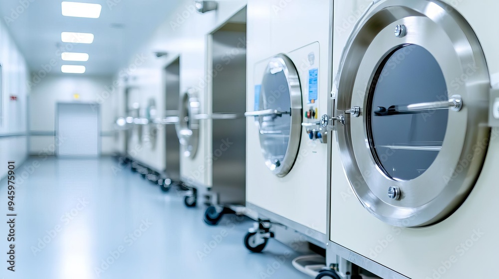 Healthcare facility with a centralized sterile processing department, infection control, equipment sterilization Healthcare facility with a centralized sterile processing department, infection control, equipment sterilization