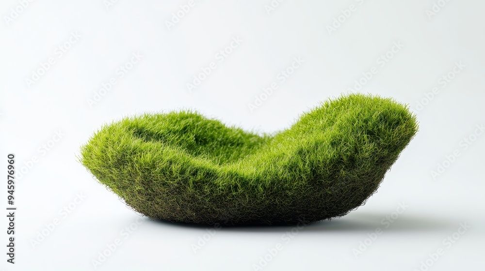 A sculptural representation of grass resembling a bowl, emphasizing nature and design. A sculptural representation of grass resembling a bowl, emphasizing nature and design.