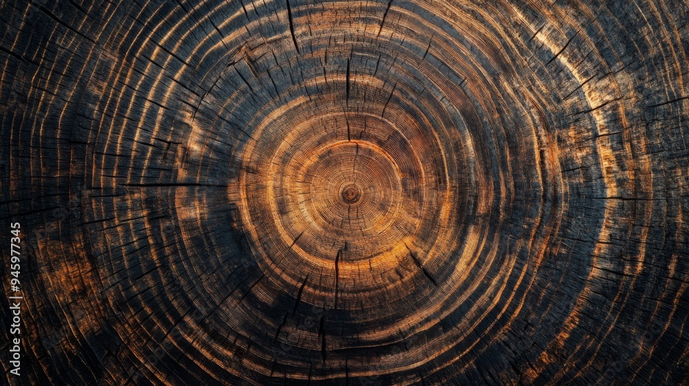 Detailed Close Up of a Tree Ring Cross Section Highlighting Unique and Natural Wood Patterns Detailed Close Up of a Tree Ring Cross Section Highlighting Unique and Natural Wood Patterns