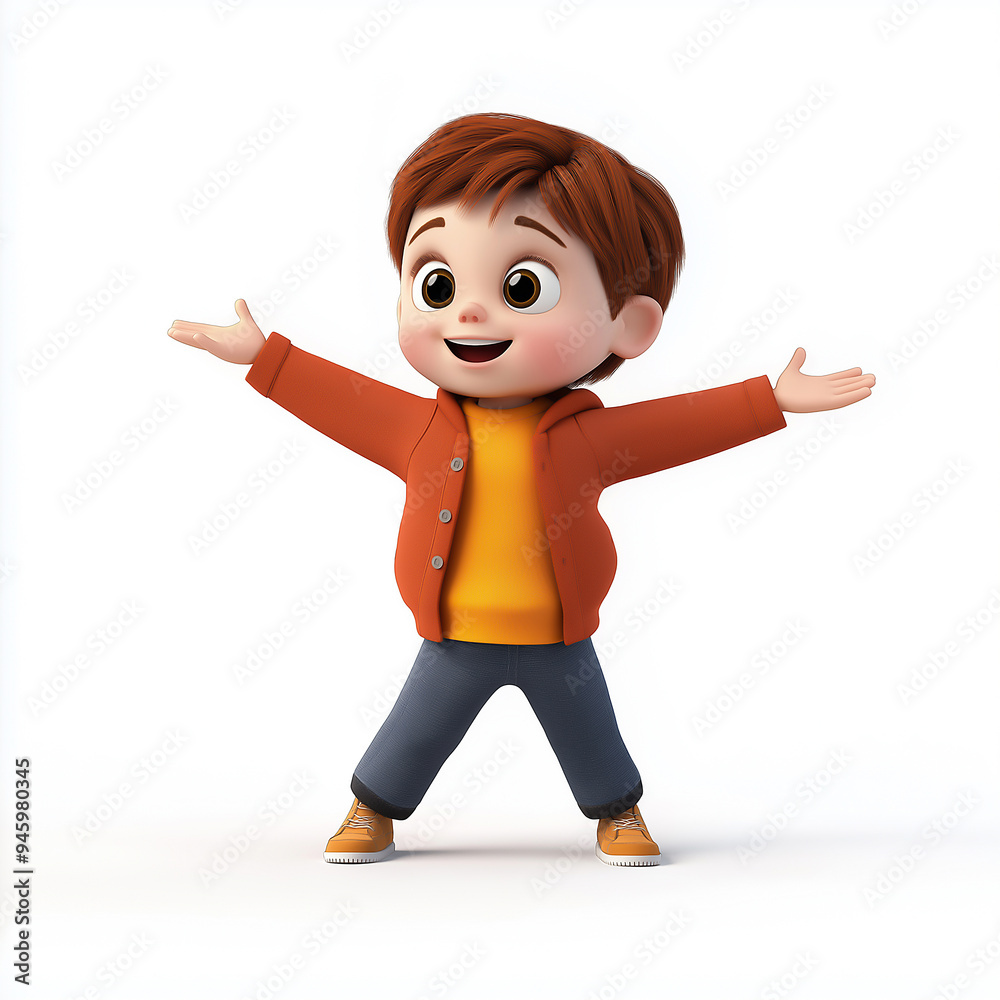 A cartoon child standing on tiptoes, reaching up high A cartoon child standing on tiptoes, reaching up high