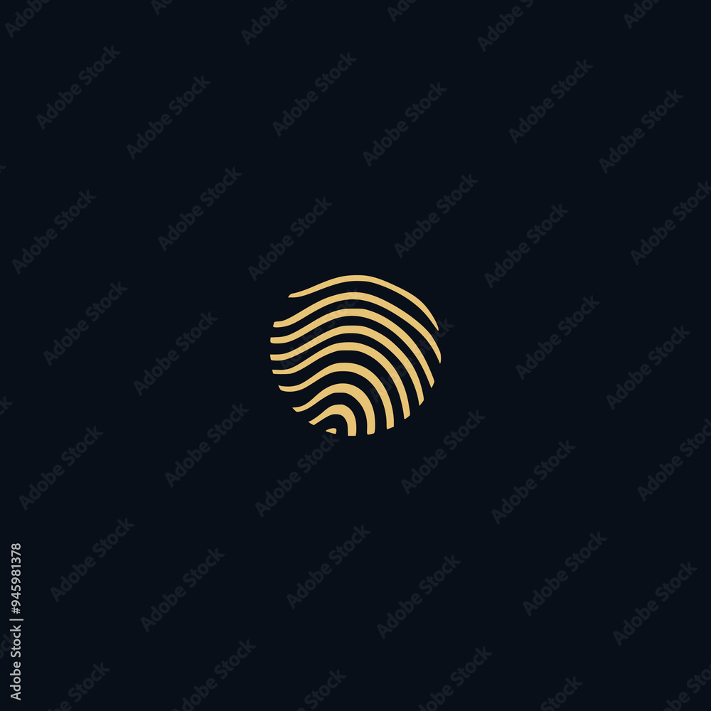 gold fingerprint scan technology logo vector illustration template design gold fingerprint scan technology logo vector illustration template design