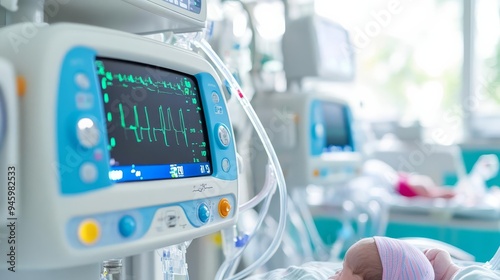 Wallpaper Mural Advanced neonatal intensive care unit NICU with incubators and monitoring systems, critical care, neonatal health Torontodigital.ca