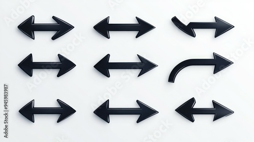 set of arrows on a white background.