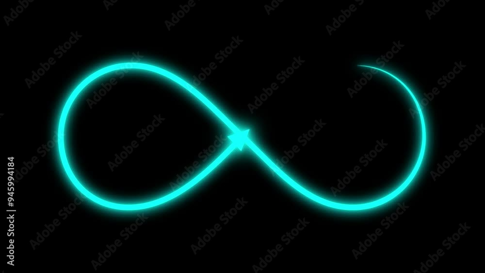infinity animated movement of two circles infinity looping green screen ...